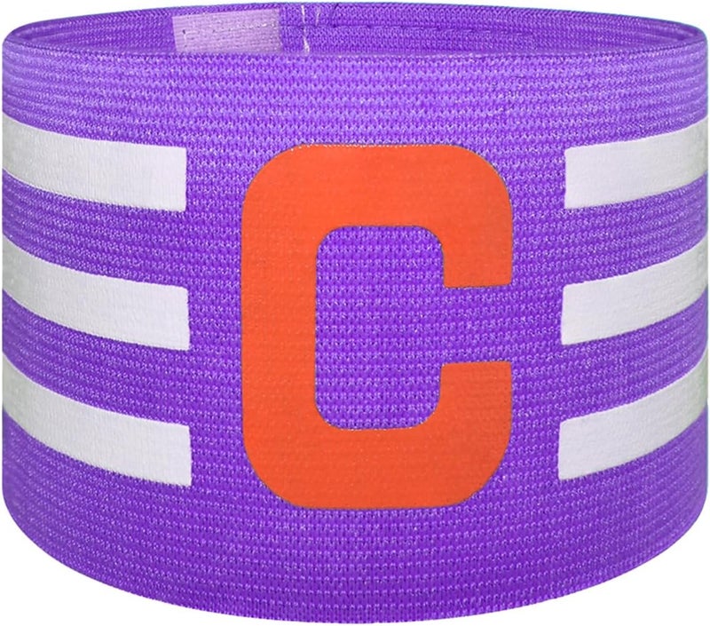 FUNAUPGO Sports Captain C Arm Band for Team Training, Unisex Elastic Soccer Captain Armband Adjustable Outdoor Football Player Captain's ArmBands for Adult - Image 1